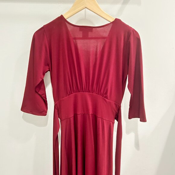 Karina Burgundy Midi Dress - Picture 3 of 4